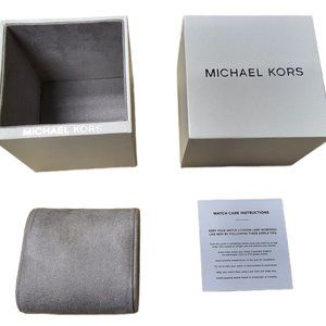 MICHAEL KORS OFF WHITE/SILVER THICKER VERSION SINGLE SLOT PRESENTATION WATCH BOX